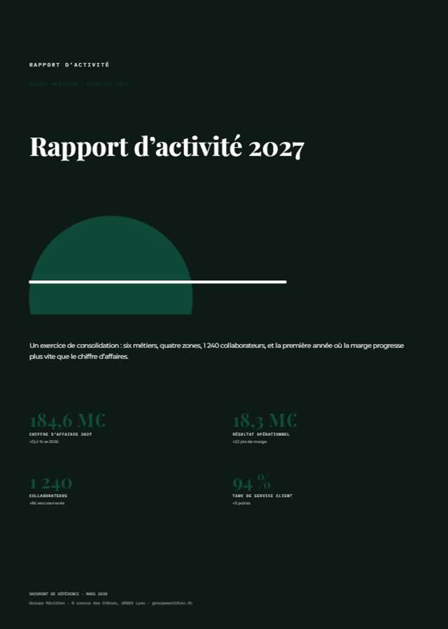 Rapport d’activité — 210×297mm · 24 p.